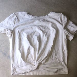 Shein White Tie Shirt